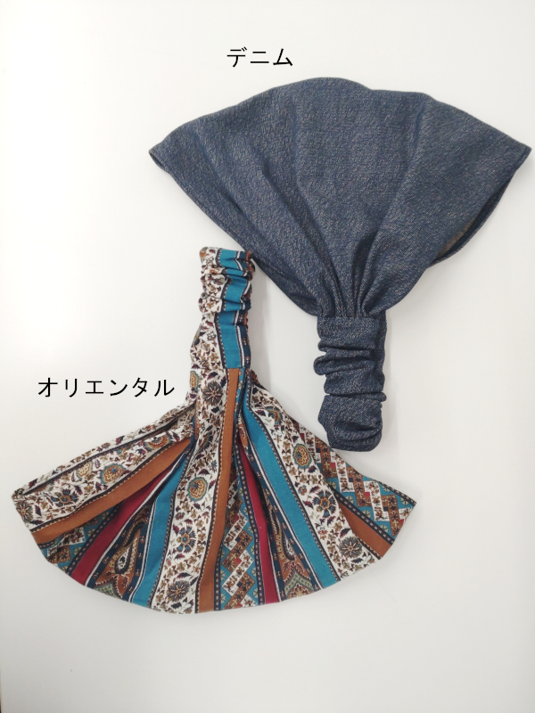 幅広ヘアバンド・デニム